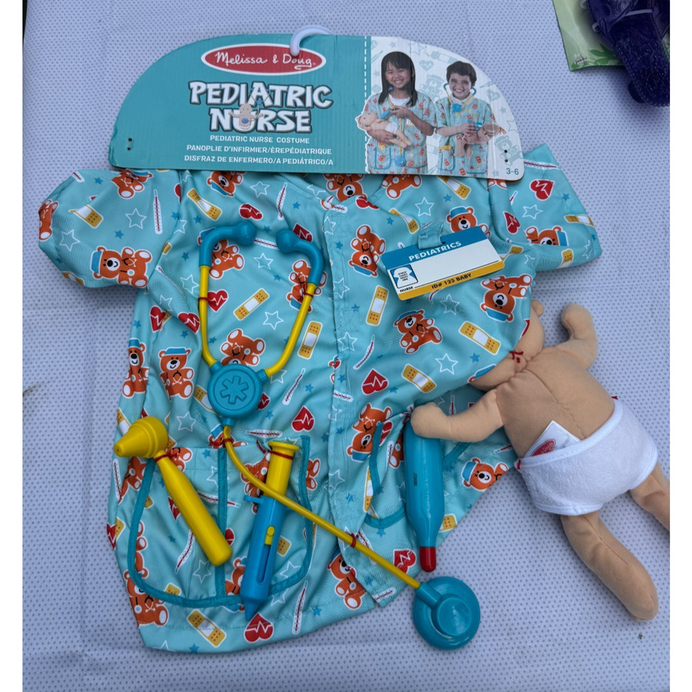 Melissa & Doug Pediatric Nurse Role Play Costume Set (8pc) - - Picture 2 of 3